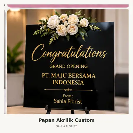 Papan Bunga Akrilik Menteng
